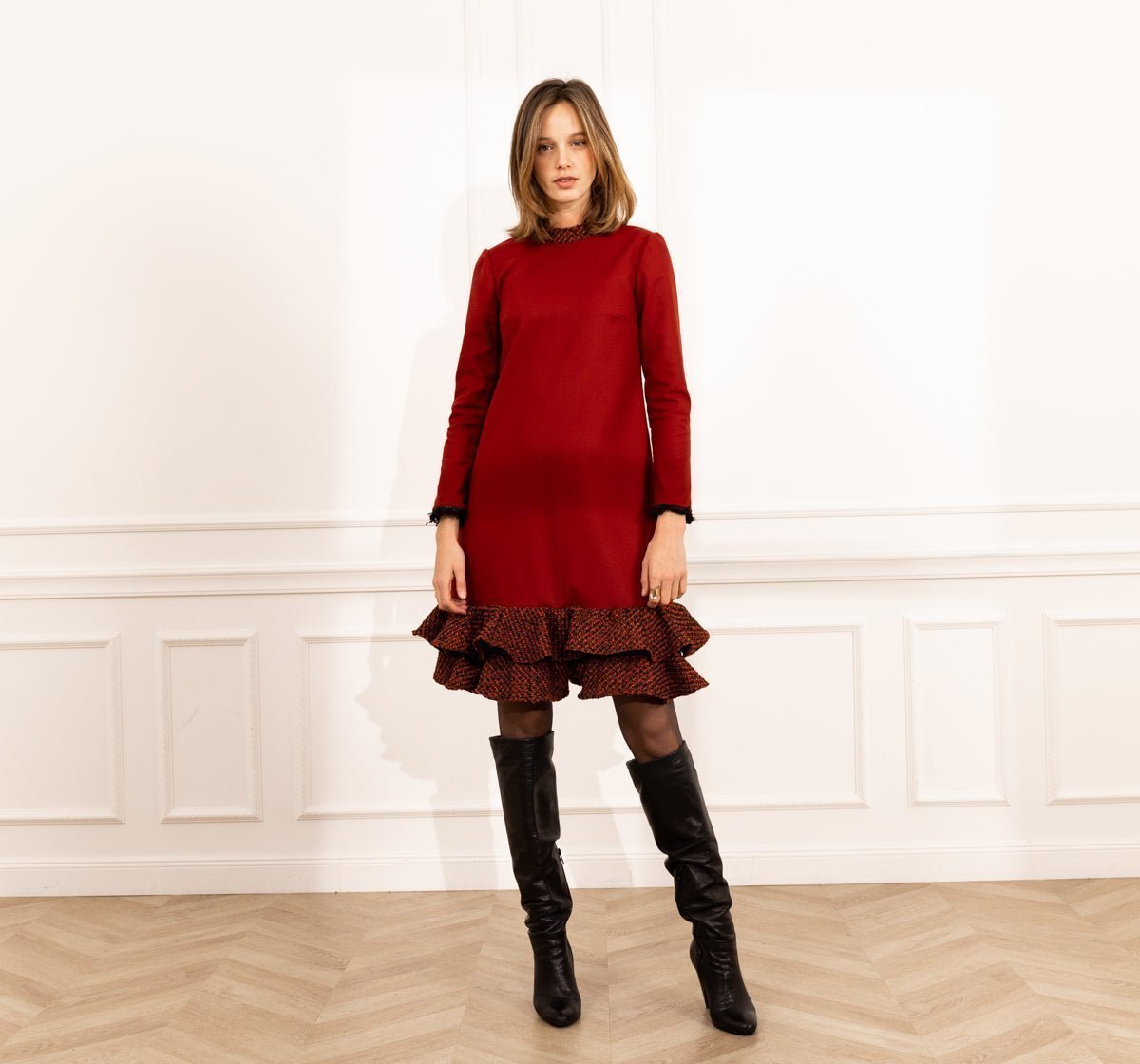 Vêtements de luxe chic pour femme/Fabriqué en France/ Robes de luxe, en 100% soie /Crêpe de satin de Soie/Laine & Tweed/ - SLYDOXA slydoxa.com