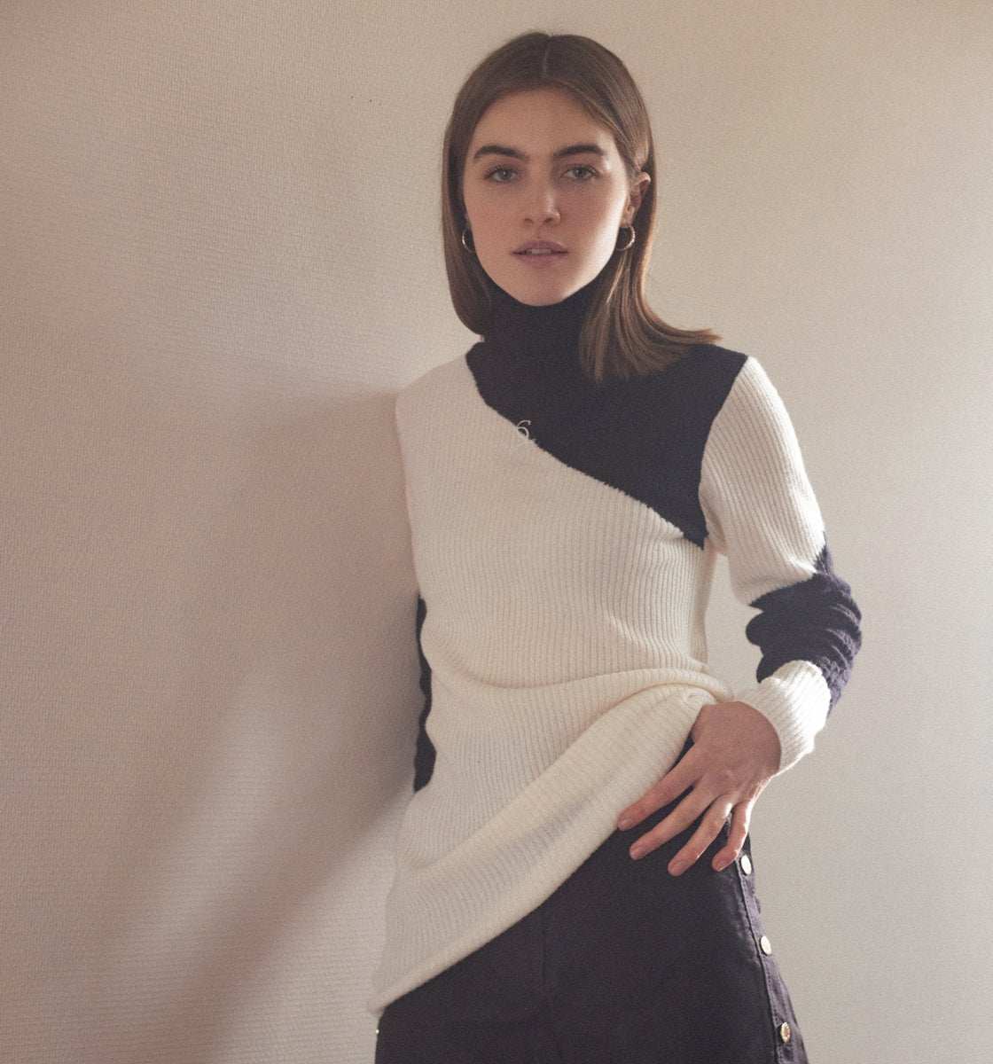 Découvrez notre pull bicolore femme en laine et cachemire, alliant confort et style à la perfection. Fabriqué avec des matériaux de haute qualité, ce pull doux et chaleureux est idéal pour les journées fraîches. Son design élégant et moderne en fait une pièce essentielle pour toutes les occasions, que ce soit au bureau ou lors d'une sortie décontractée. Optez pour l'élégance intemporelle avec notre pull bicolore, véritable expression du savoir-faire français